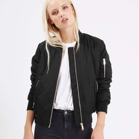 Topshop Jackets & Blazers - Topshop M1 Zip Bomber Jacket EUC